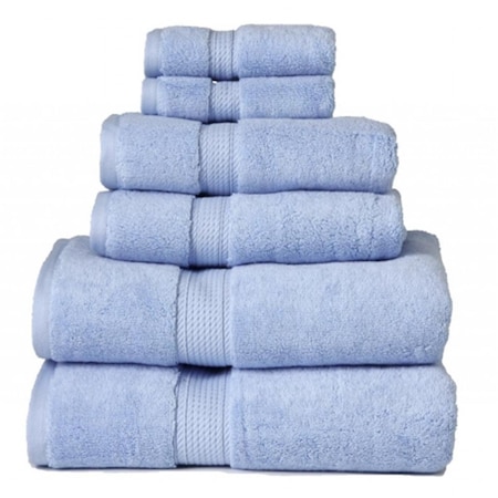 Superior 900GSM Egyptian Cotton 6-Piece Towel Set  Light Blue 900GSM 6 PC SET LB